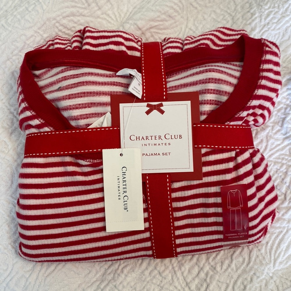NWT thermal fleece pajamas